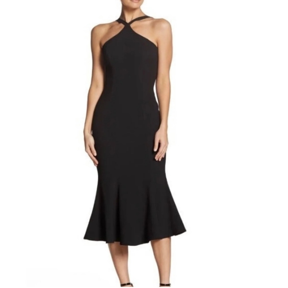 Dress the Population Tessa Crepe Mermaid Dress, Black/Medium